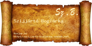 Szijjártó Boglárka névjegykártya