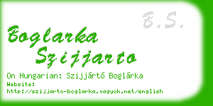 boglarka szijjarto business card